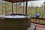 Mountain views from the hot tub